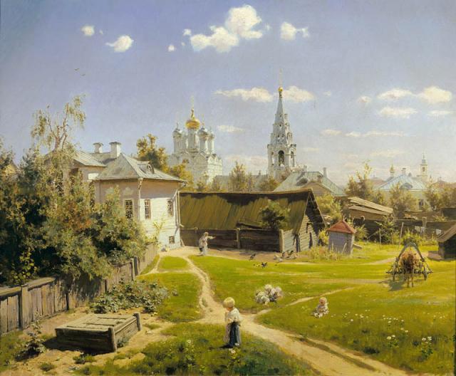 Поленов В.Д. «Московский дворик»,  1878 г., Государственная Третьяковская галерея