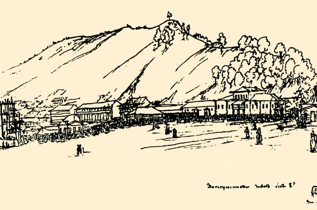 Вид на Златоустовский завод.  Рисунок Жуковского В.А. , 1837 год