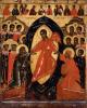 Сошествие во ад, с Деисусом и избранными святыми. Конец XIV - середина XV века