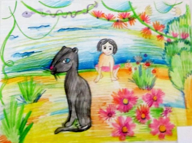 выставка иллюстраций к "Книге джунглей" Киплинга Р.