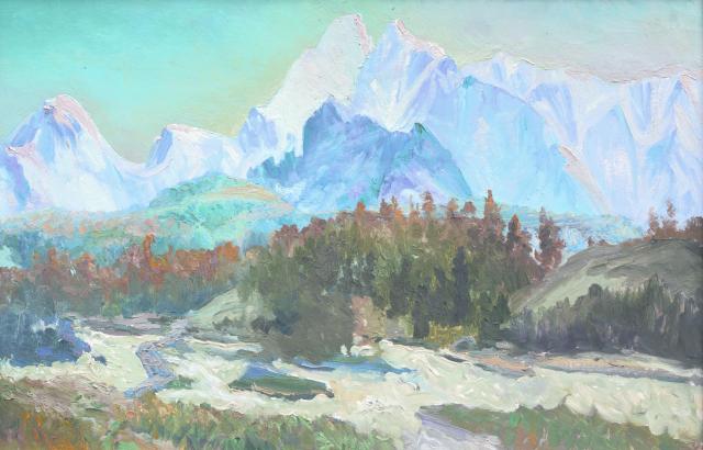Сияющие ледники. 1989. Х., м., 44 х 66 Сияющие ледники. 1989. Х., м., 44 х 66