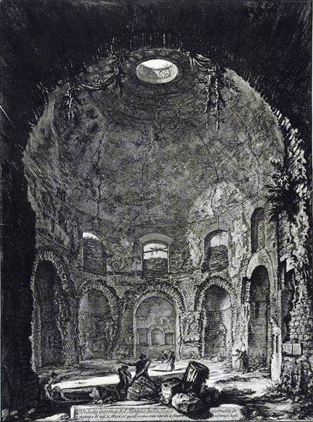 Джованни Батиста Пиранези. 1720 – 1778. Внутренний вид храма Тоссе. 