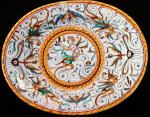 Италия. Дерута, ок. 1520 г. Блюдо овальное. Майолика, роспись  