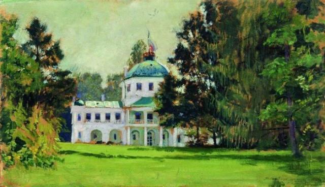 Кустодиев Б.М. "Усадьба в парке". 1912