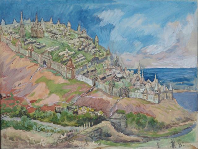 Сверчков Н.К. Чебоксарский Кремль при Иване Грозном. 1940 Сверчков Н.К. Чебоксарский Кремль при Иване Грозном. 1940