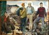 На Падунском лесоучастке.1979. Холст, масло. 122х175.